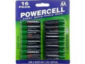 Pack 16, Powercell AA batteries*