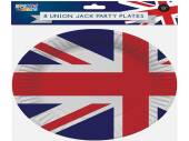 Pack 8, 9" Union Jack plates*