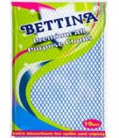 Pkt 10, Bettina all-purpose cleaning cloths* (USE HWB364)