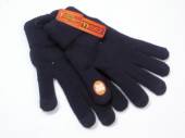 Black thermal touch screen knitted gloves.