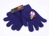 Embroided rocket motif magic gloves (one size)