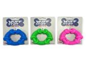 10.5cm textured chew ring dog toy - 3/cols*