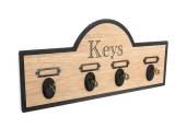 Wooden key rack with four hooks*
(43x18x5cm)