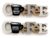 Wooden coffee plaque 40cm - 2asstd*