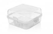 2 divisional folding lunch box* ASSORTED COLOURS