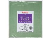 Pack 2, disposable table covers - GREEN* (90x90cm)