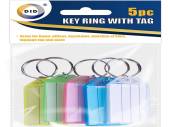 Pack 5, key ring with tag*
