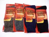 Mens lambs wool thermal socks - 4/cols.