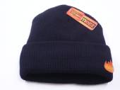 Black thermal fur lined knitted hat.