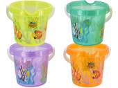 Transparent coloured baby bucket - 4/cols.