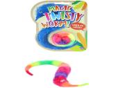 Magic twisty worm, rainbow colours
