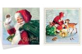 Box 10, square Santa Christmas cards.