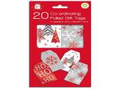 Pack 20, foiled gift tags with cord*