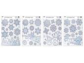 Glitter snowflake window stickers - 4asstd.