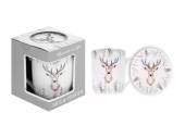 Silever deer mug and coaster set*