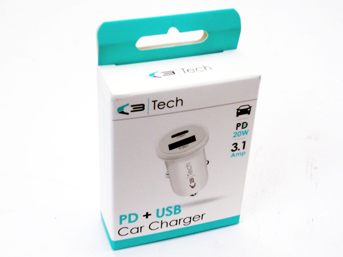 PD and USB car charger 3.1amp.