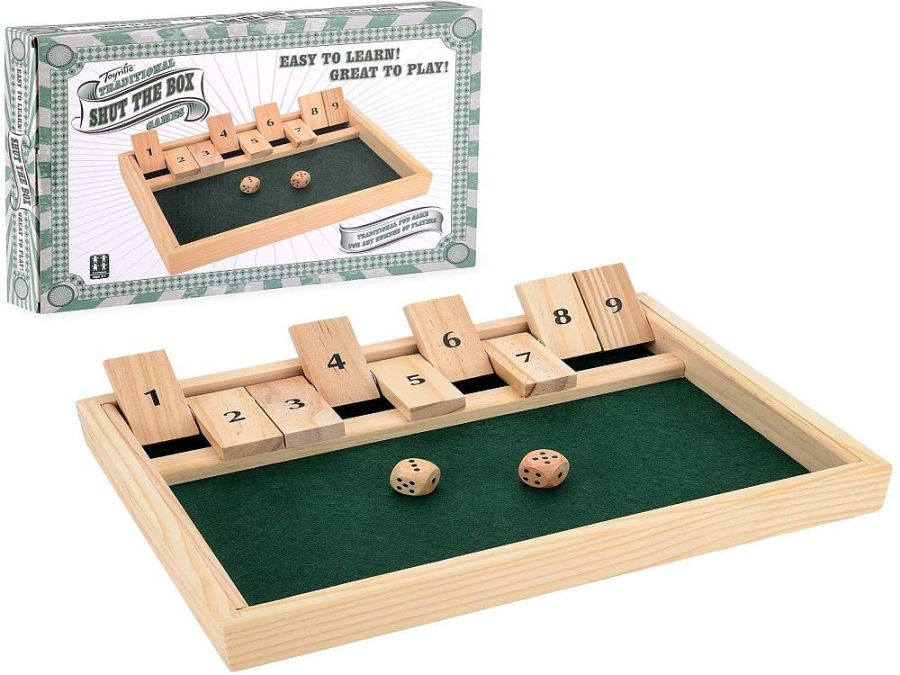 Traditional shut the box game.