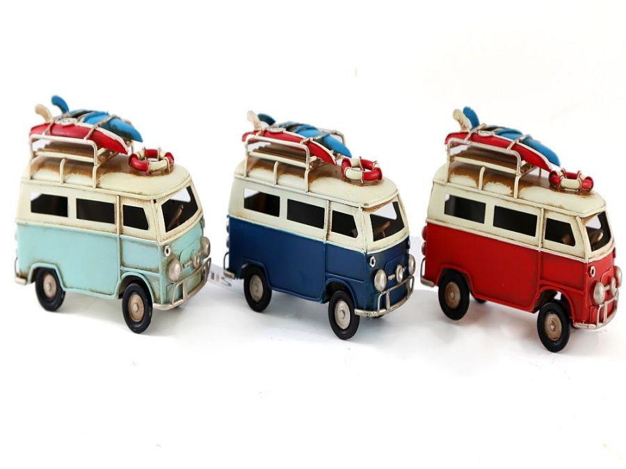 Metal model campervan - 3asstd.
(11x5x8cm)