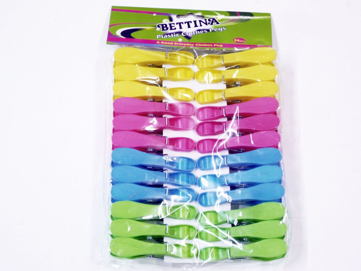 Pack 24, plastic clothes pegs*