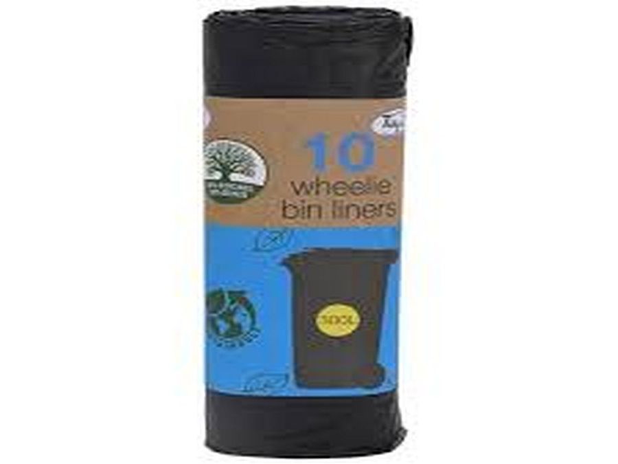 Pack 10, 300l wheelie bin liners*