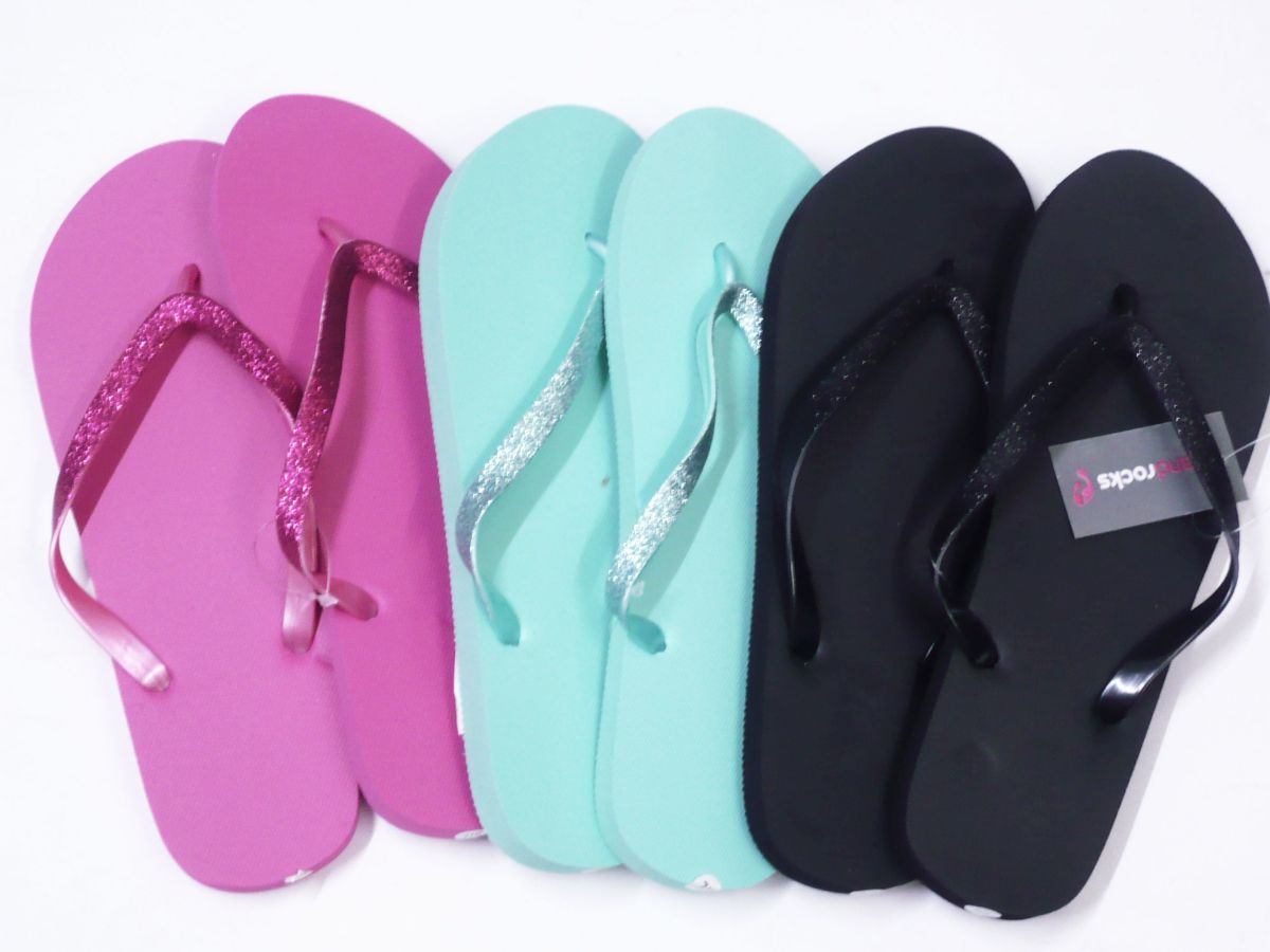 Ladies plain flip flops - 3/cols*
(3/4-5/6-7/8)