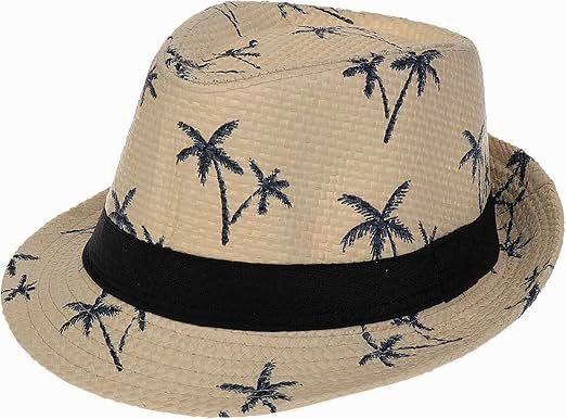 Trilby hat with palm tree print*