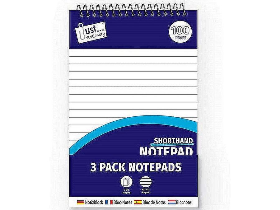 Pack 3, spiral bound shorthand notepads*