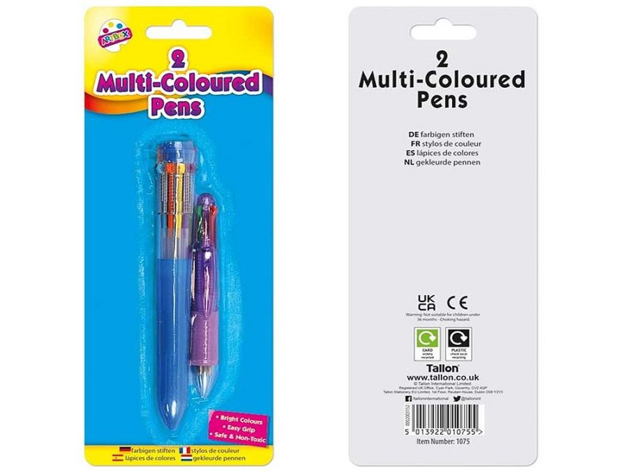 2x multi-coloured pens (10/col and 4/col)*