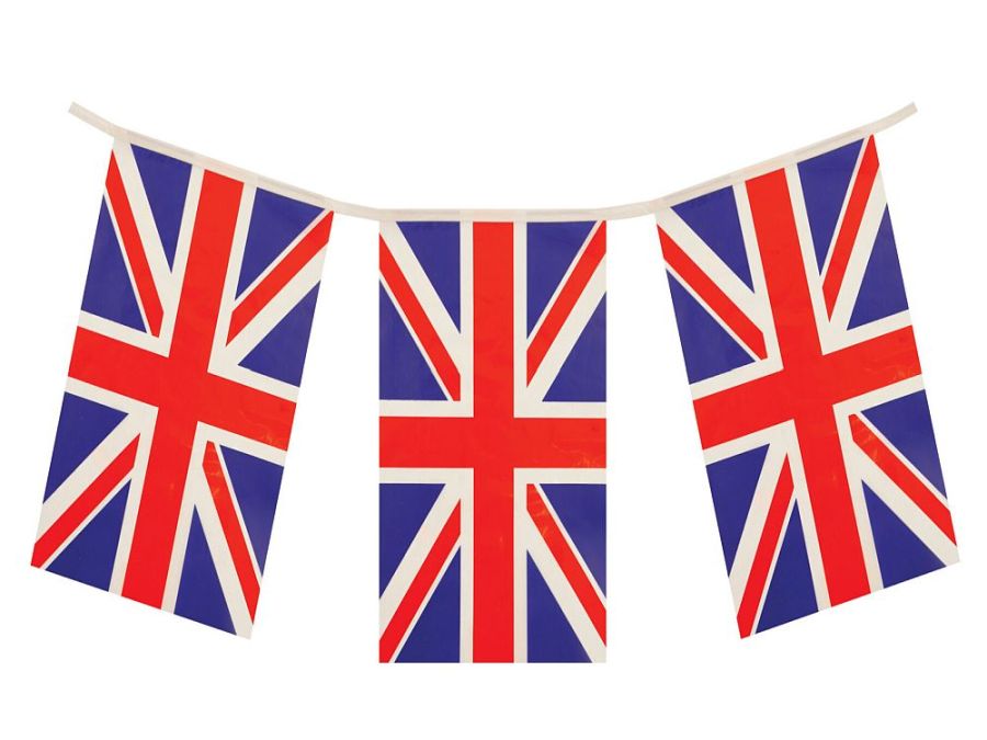 4m (11xflag) pvc Union Jack bunting*