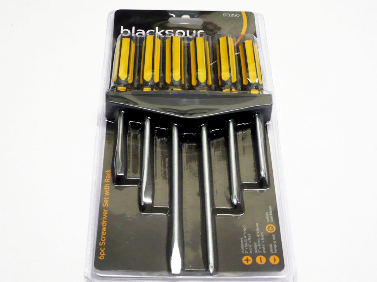 6pc screwdriver set with rack*