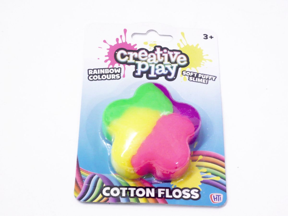 Cotton floss soft puffy slime.