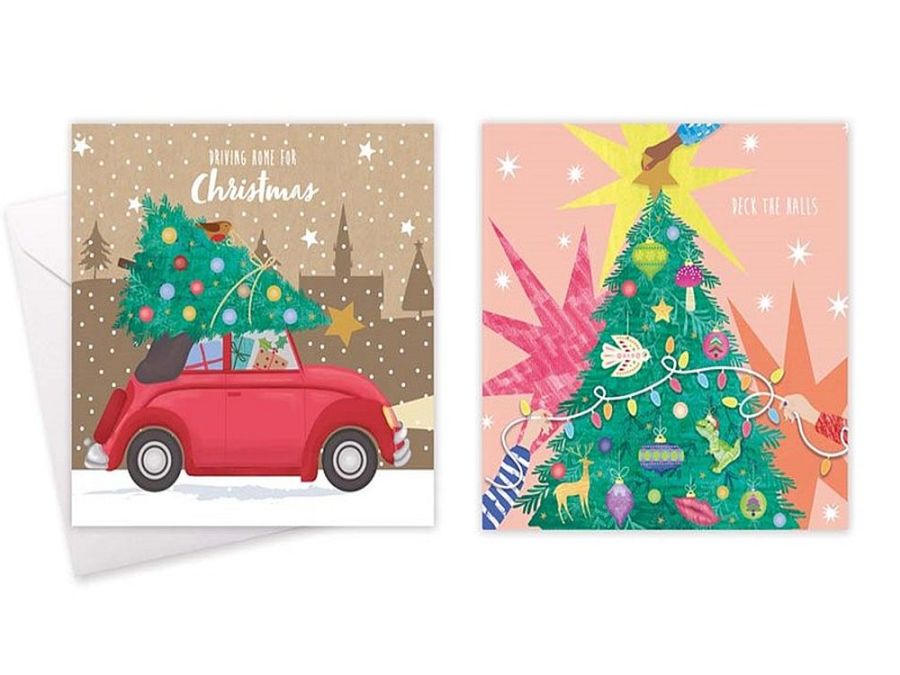 Box 10, square tree/car Christmas cards.