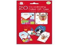 Pack 20, foiled gift tags with cord*