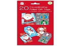 Pack 20, foiled gift tags with cord*