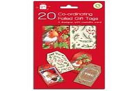 Pack 20, foiled gift tags with cord*