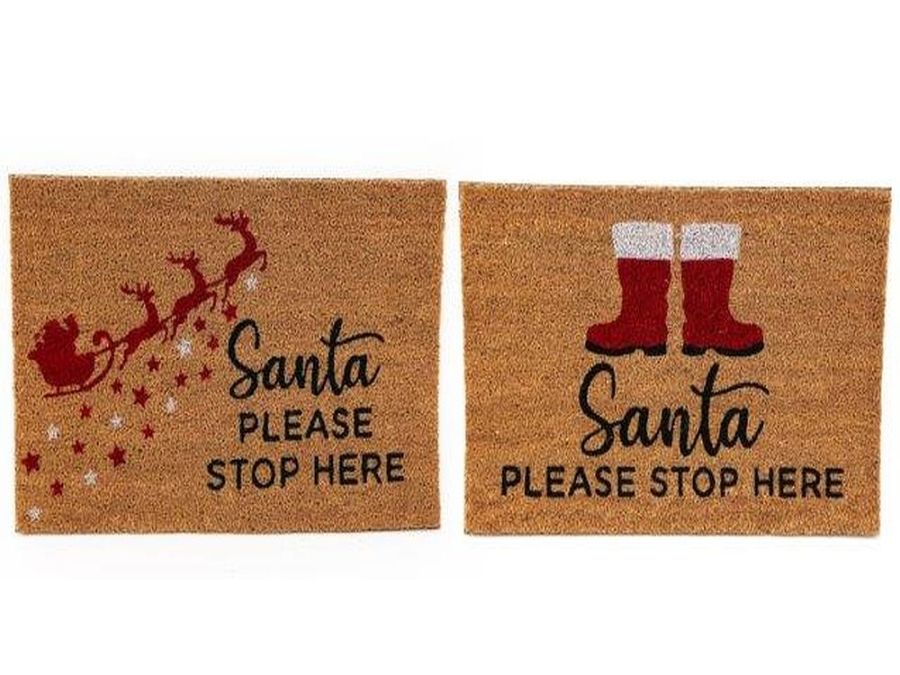 Coir Christmas doormat - 2asstd*
(60x40cm)    XMN2394