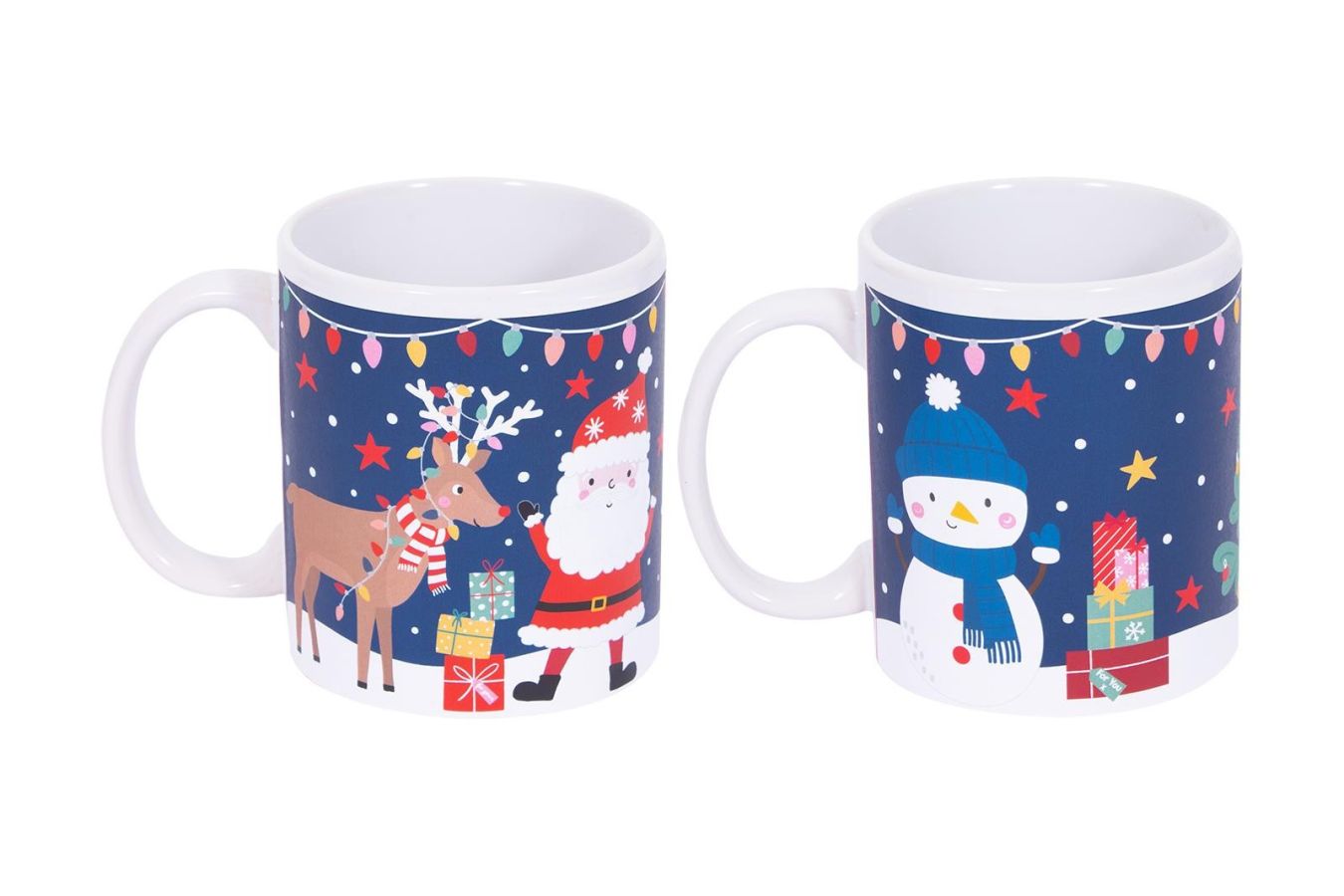 Christmas Santa/Snowman china mug - 2asstd*